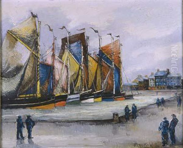 Voiliers De Peche Au Port Oil Painting by Frank Will