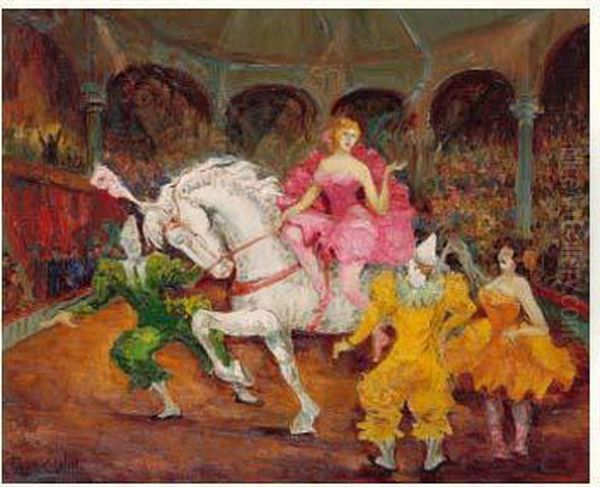 Scene De Cirque Oil Painting by Frank Will