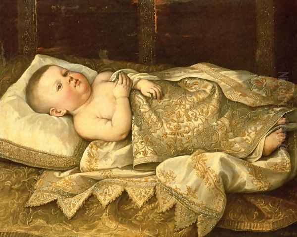 Portrait of Prince Leopold de' Medici as a Baby Oil Painting by Tiberio di Tito