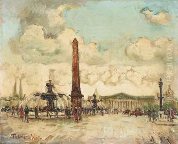 La Place De La Concorde Oil Painting by Frank Will