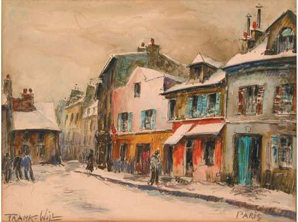 Rue A Paris Oil Painting by Frank Will