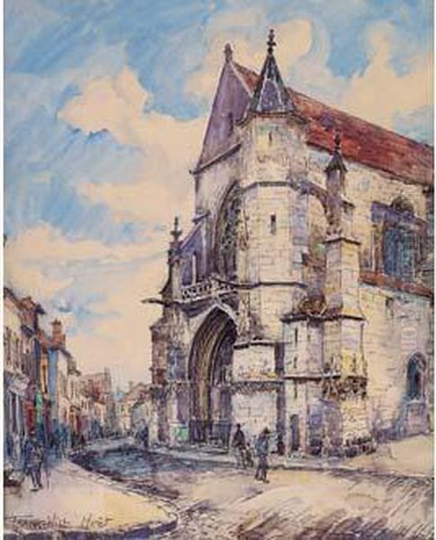 Eglise De Moret. Oil Painting by Frank Will