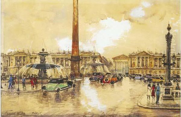 Place De La Concorde. Oil Painting by Frank Will