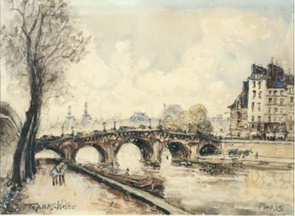 Paris, Pont Neuf Oil Painting by Frank Will