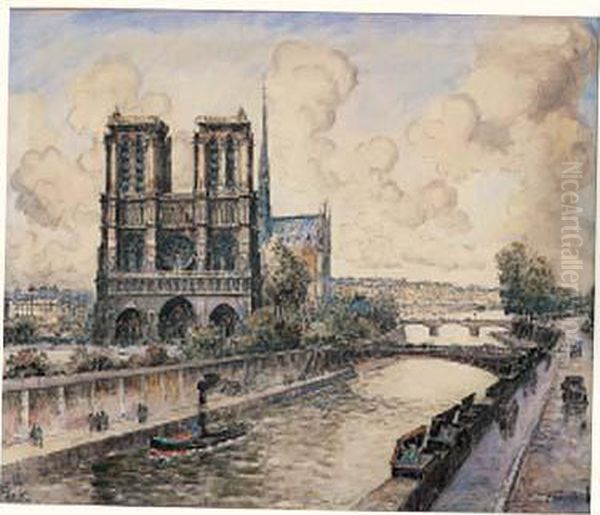 Paris, Notre-dame Oil Painting by Frank Will