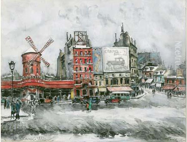 Le Moulin Rouge A Paris Oil Painting by Frank Will