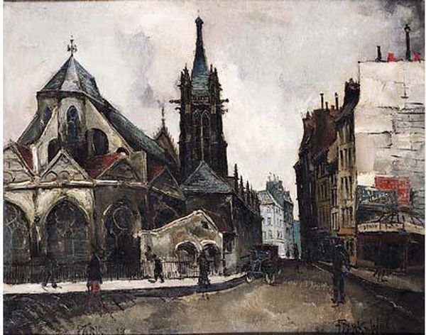 Eglise De Saint Severin Oil Painting by Frank Will