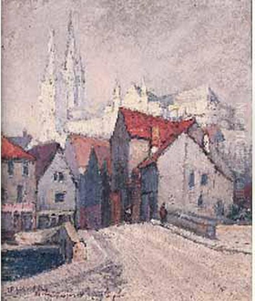 Chartres, Effet De Neige Oil Painting by Frank Will