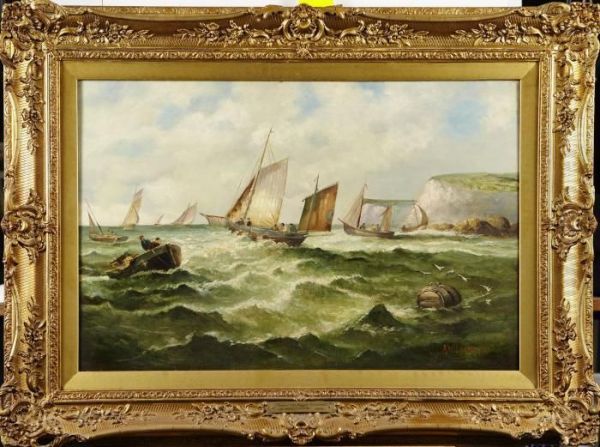 Signerad A Williams Oil Painting by Alexander Williams