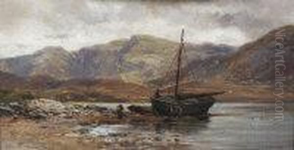 Near The Bridge, Achill Sound, And Near Lough Conn, Co.mayo Oil Painting by Alexander Williams