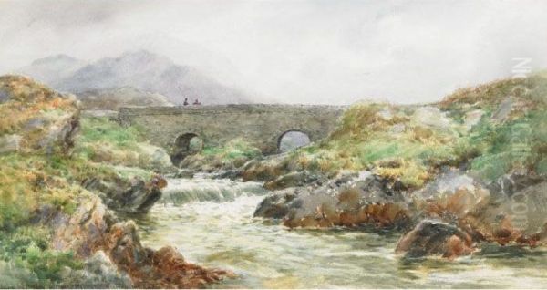 Below The Bridge, Derry, Near Connemara Oil Painting by Alexander Williams