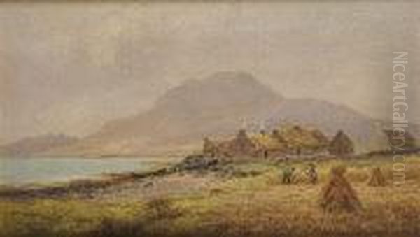 Harvesting Corn Near Achill Oil Painting by Alexander Williams