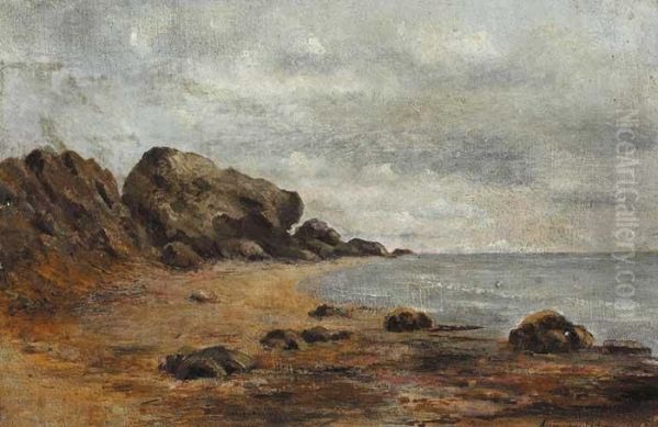 Strand With Rocks Oil Painting by Alexander Williams