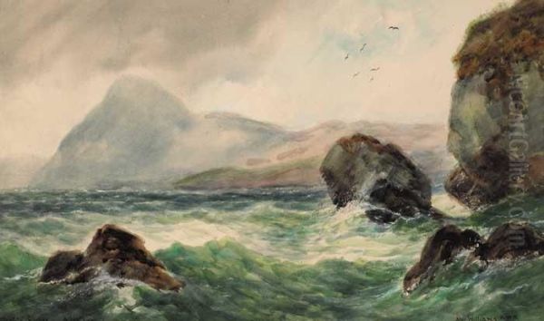 Atlantic Surge, Achill Island Oil Painting by Alexander Williams