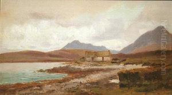 Cottage On The Shore, Connemara Oil Painting by Alexander Williams