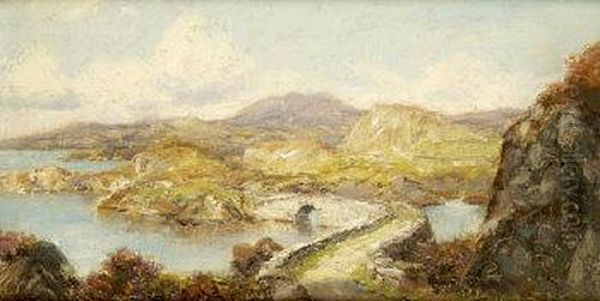 Pontoon Bridge, Lough Conn, Co Mayo Oil Painting by Alexander Williams