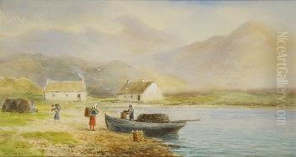 Achill Sound Cottage Oil Painting by Alexander Williams