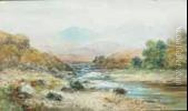 A Highland Burn, Perthshire Oil Painting by Alexander Williams