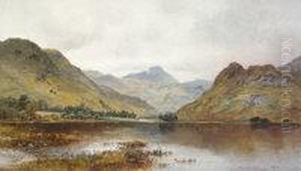 Valley With Lake And Mountains Oil Painting by Alexander Williams