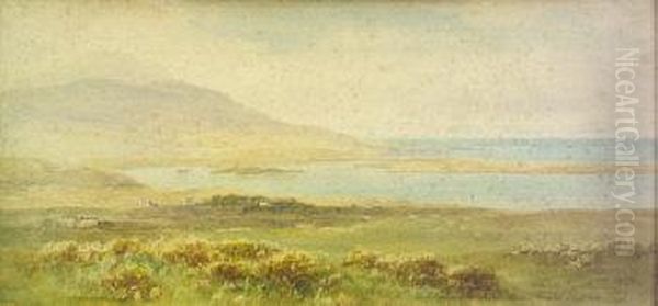 Bloody Foreland Hill And Ballymiskelly From Falcarragh Hill, Donegal Oil Painting by Alexander Williams