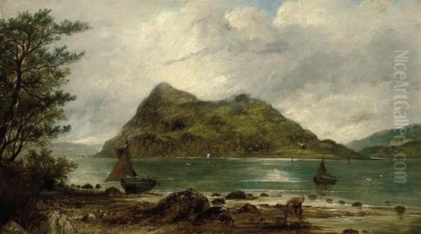 Holy Island Oil Painting by Edward Charles Williams