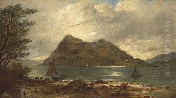 A View Of Holy Island, Isle Of Arran Oil Painting by Edward Charles Williams