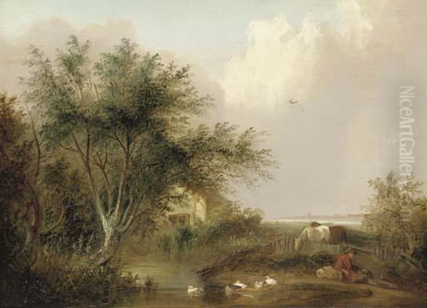 Noon Day Rest Oil Painting by Edward Charles Williams