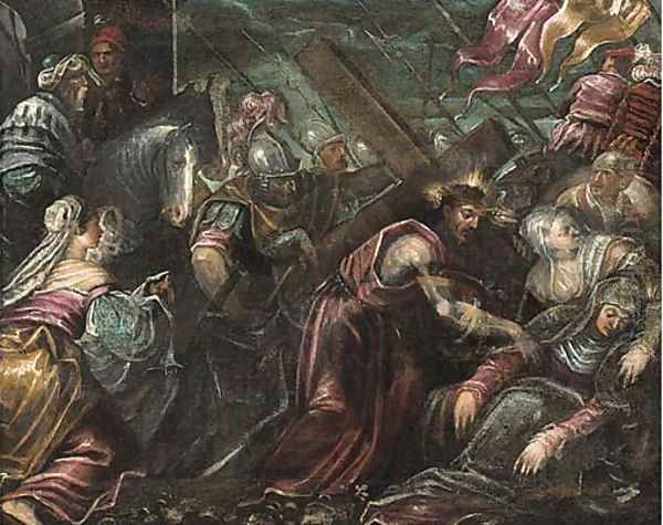 Christ carrying the Cross Oil Painting by Jacopo Tintoretto (Robusti)