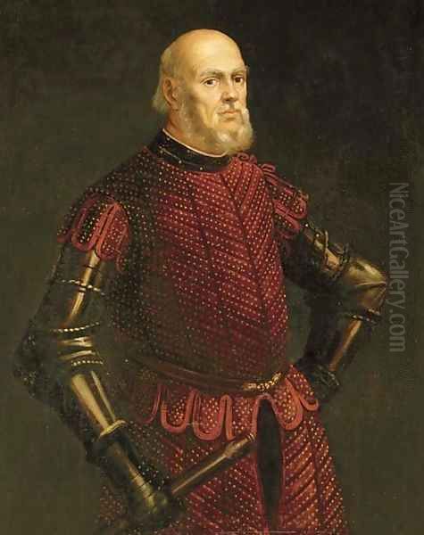 Portrait of a Venetian officer Oil Painting by Jacopo Tintoretto (Robusti)