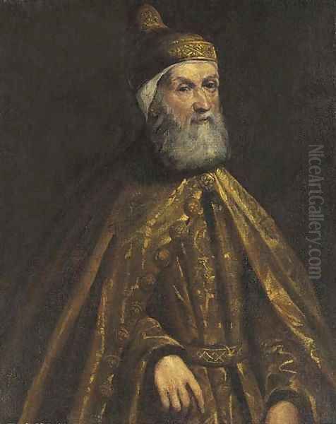 Portrait of the Doge Girolamo Priuli Oil Painting by Jacopo Tintoretto (Robusti)