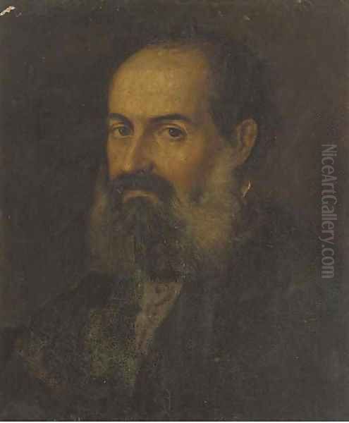 Portrait of a bearded man Oil Painting by Jacopo Tintoretto (Robusti)