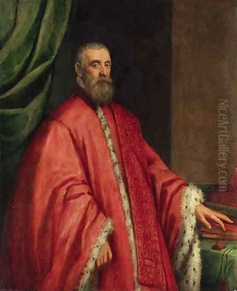 Portrait of a Venetian senator Oil Painting by Jacopo Tintoretto (Robusti)