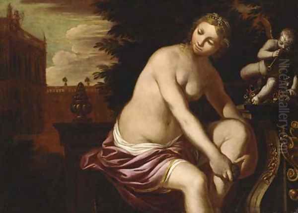 The bath of Bathsheba Oil Painting by Domenico Tintoretto