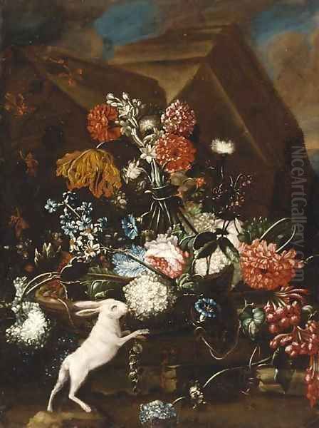 Carnations Oil Painting by Franz Werner von Tamm