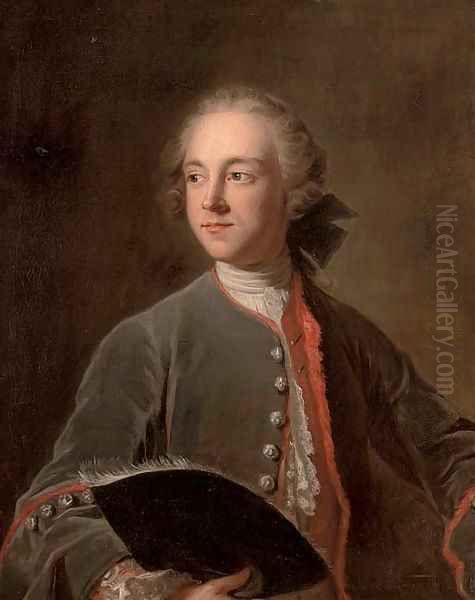 Portrait of Francis Greville, 1st Earl of Warwick (1719-1773) Oil Painting by Louis Tocque