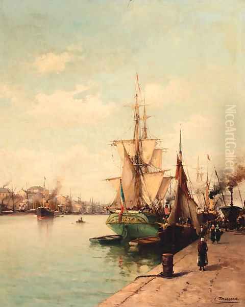 The Port of Bruges Oil Painting by Louis Timmermans