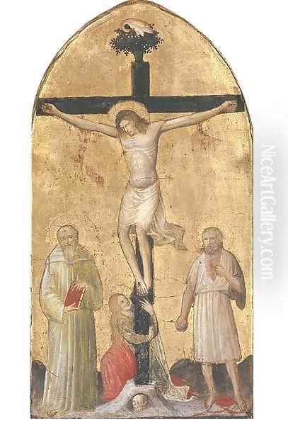 The Crucifixion Oil Painting by Master Of The Johnson Tabernacle