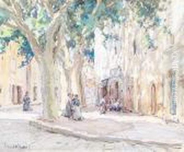 A Street, Cassis Oil Painting by Terrick John Williams