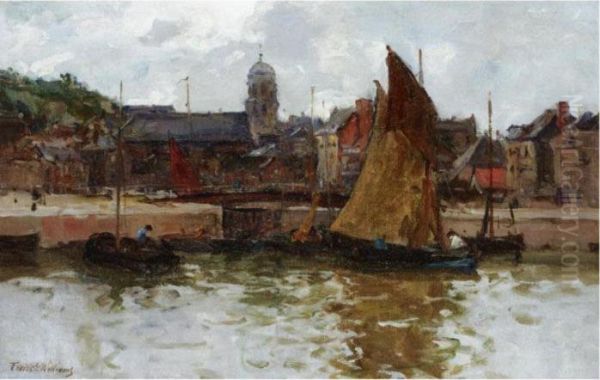 Honfleur Oil Painting by Terrick John Williams