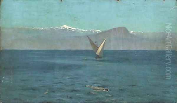 Sailing off the coast, thought to be Chile Oil Painting by Algernon Talmage