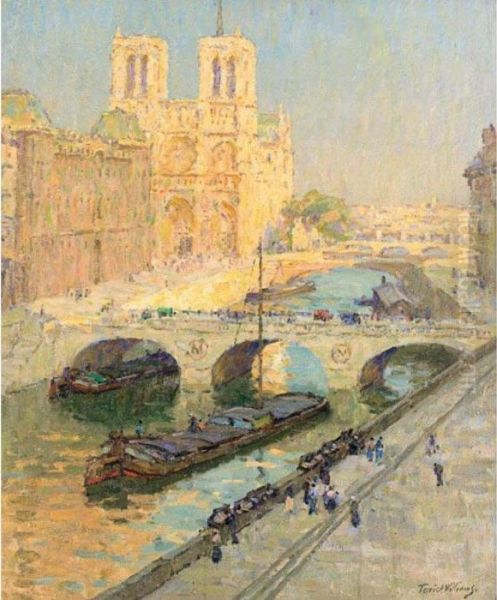 Notre Dame, Paris Oil Painting by Terrick John Williams