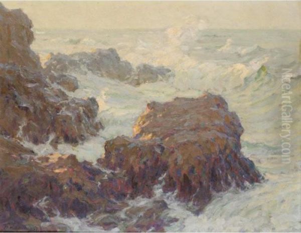 The Cornish Coast Oil Painting by Terrick John Williams