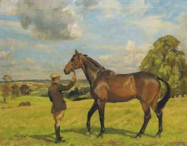 Mr Victor Emanuel's Roulette in Rockingham Park Oil Painting by Algernon Talmage