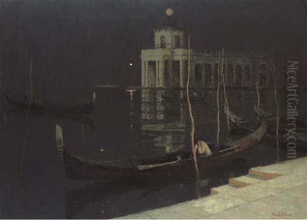 Night, Venice Oil Painting by Terrick John Williams