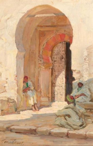 A Doorway, Kairrouan Oil Painting by Terrick John Williams