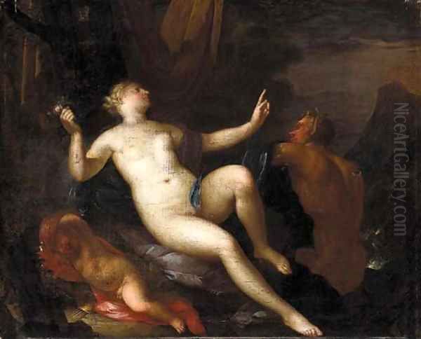 Venus with Satyrs Oil Painting by Mattys Terwesten