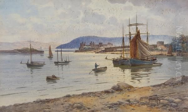 View Of Conway Castle Oil Painting by Warren Williams