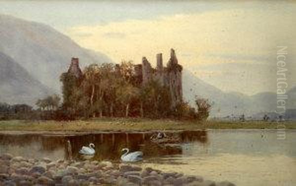 Kilchurn Castle, Loce Awe Oil Painting by Warren Williams