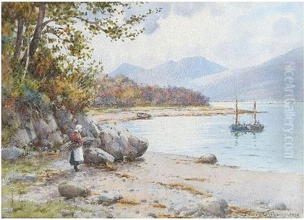 View Near Barmouth Oil Painting by Warren Williams