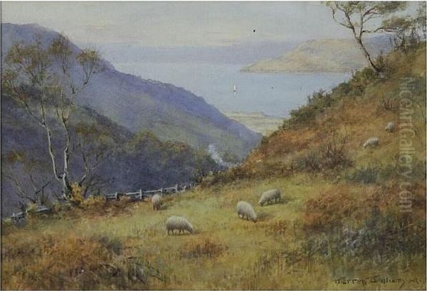 'evening On The Conway', And 'llyn Dinas' Oil Painting by Warren Williams